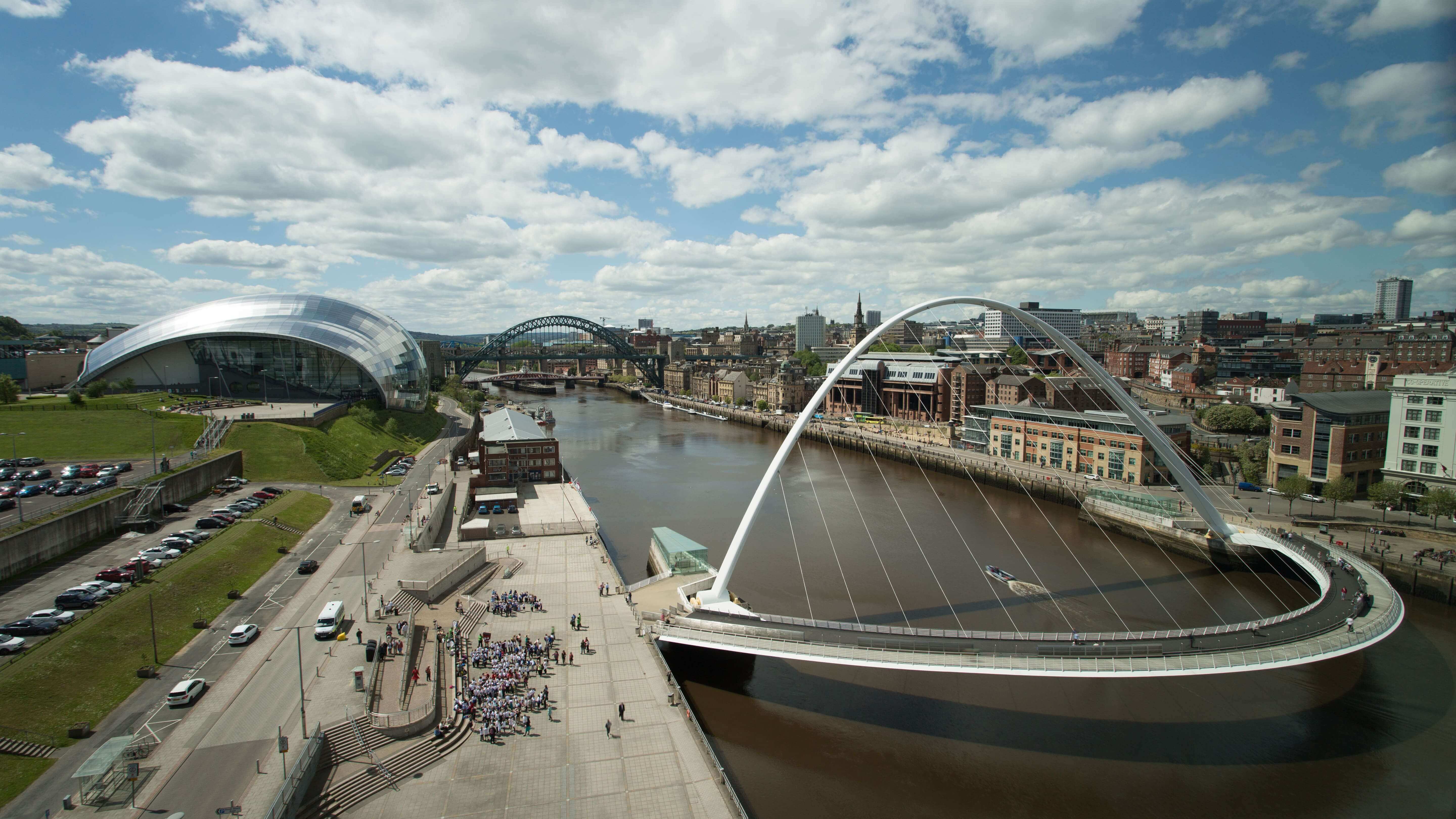 wide shot of Newcastle